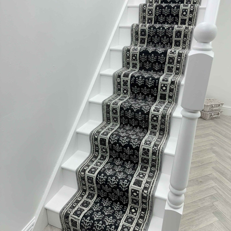 Stair Runner Geometric Area Rug, Runner 70 x 660 cm