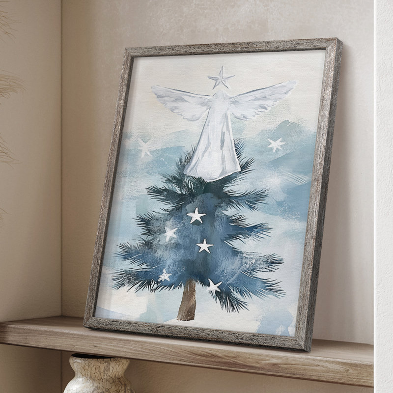 «Christmas Holiday Art CXLIV», reproduction d'art encadrée - bois massif, H 11 po x l 9 po