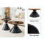 Ensemble de 2 tables basses rondes à la mode, comptoir texturé avec base en métal stable, table d'appoint facile à nettoyer dans le salon et la chambre à coucher