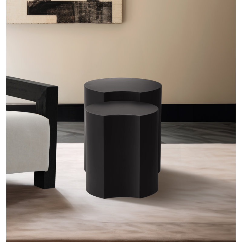 Table de bout Ismah, Noir, H 18 po x l 28 po x P 15,75 po