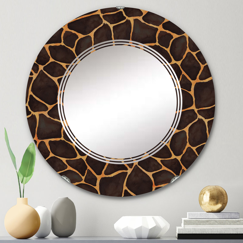 Girafe girafe II - miroir mural animaux, 24 po x 24 po