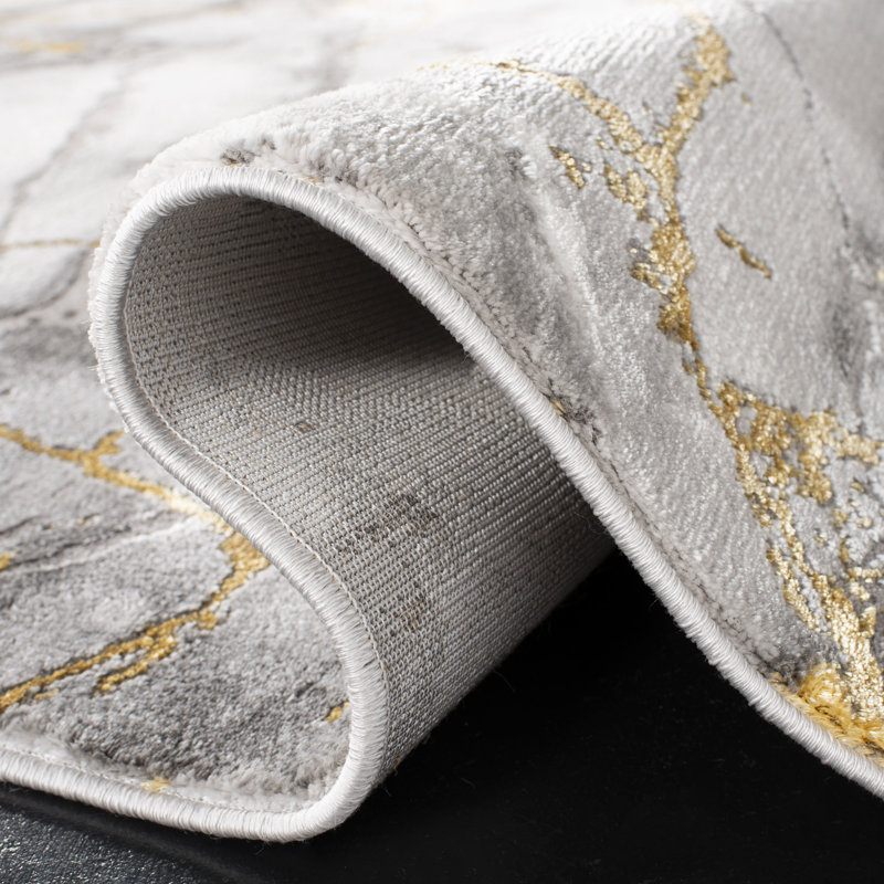 Swindle Washable Abstract Indoor Rug, Square 3'
