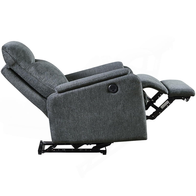 Kai Modern Contemporary Power Recliner Blue With USB Charger