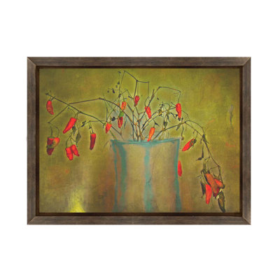 Hot Pepper Plant par Hal Halli. Impression sur papier - Montée et encadrée