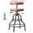 Darlean Swivel Adjustable Height Counter Stool with Metal Frame