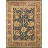 Wool Oriental Area Rug in Red/Beige/Dark Gray
