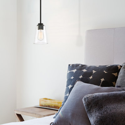 Lankford 1-Light Dimmable Single Pendant with Clear Glass