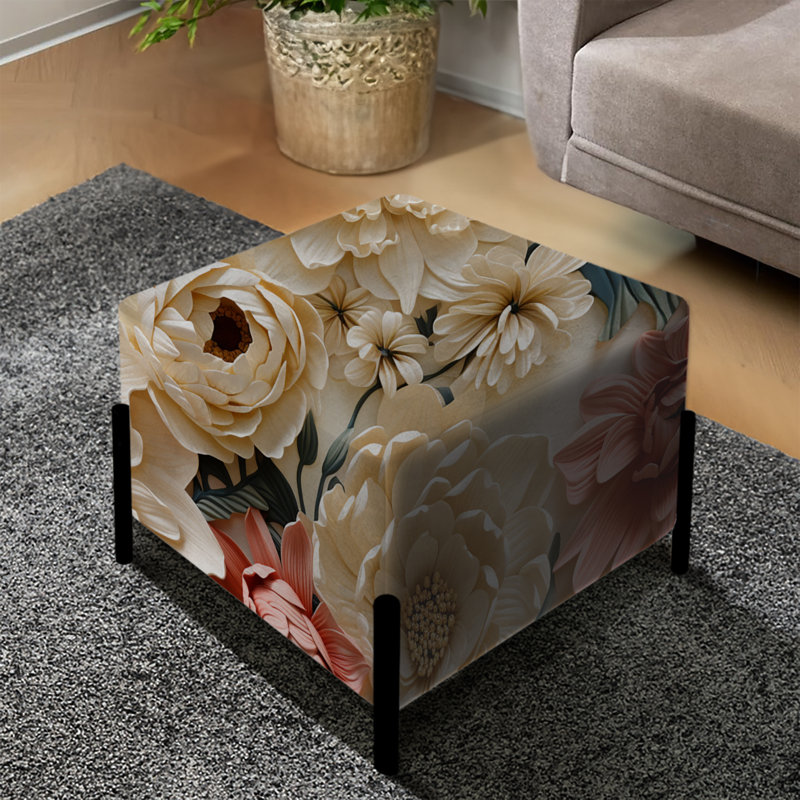 Jacober - repose-pieds carré floral