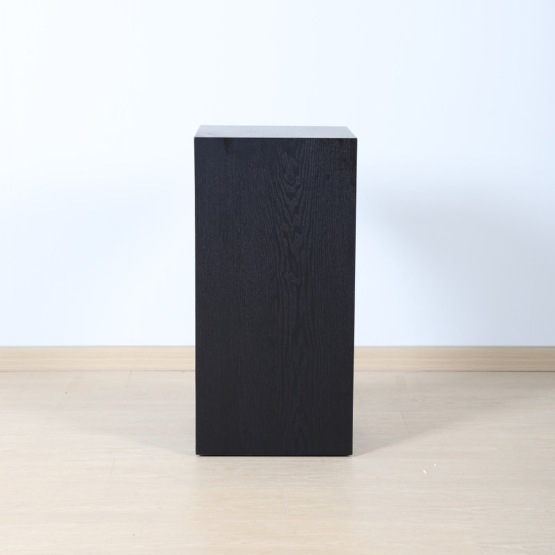 Jacquese Black Side Table – Sculptural Architectural Accent Table 