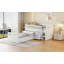 Lit mezzanine simple en L avec plateforme et 7 tiroirs