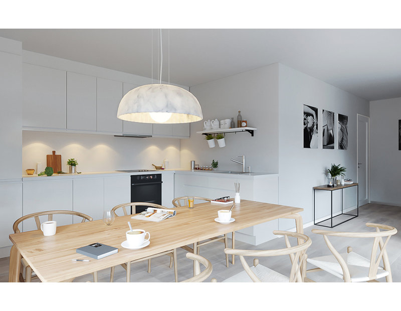 Doric 1 - Light Single Pendant, Solid Matt White
