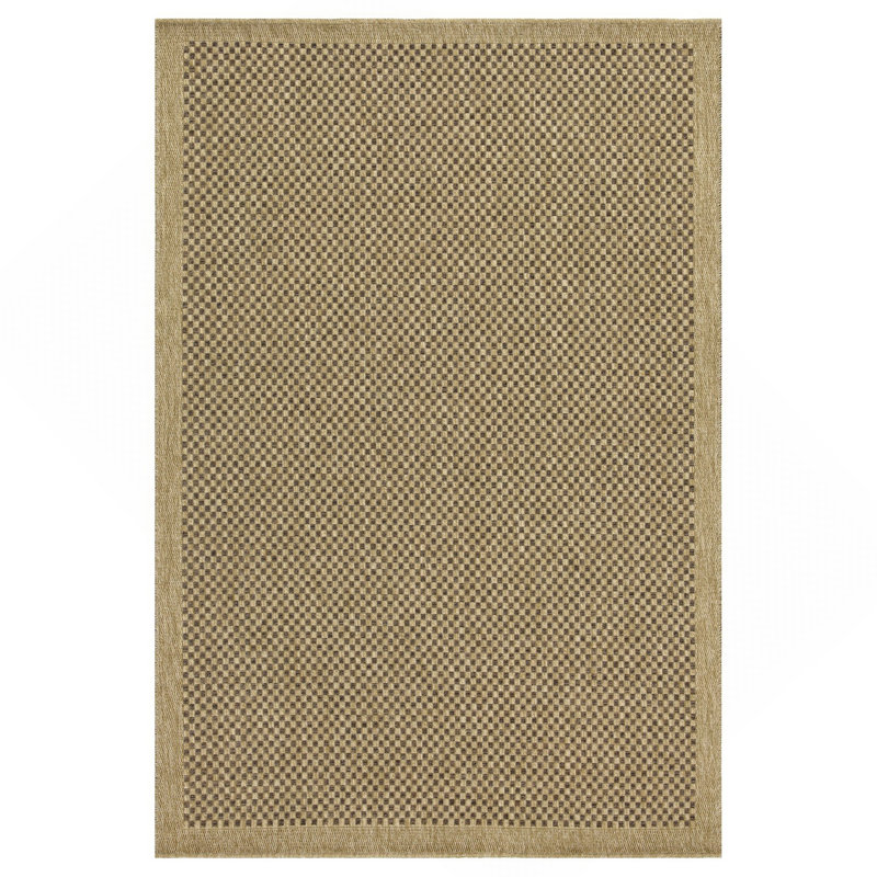 Jute 3 po X 7 pi 3 po Tapis intérieur / extérieur, Rectangle 5 pi 3 po x 7 pi 3 po