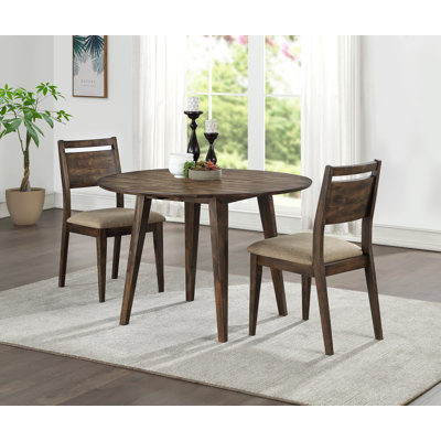 Maedean Round Solid Mango Wood Dining Table