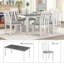 Ensemble de table de salle à manger 7 pièces de style rétro avec table extensible et 6 chaises rembourrées-1130992738-1130992750