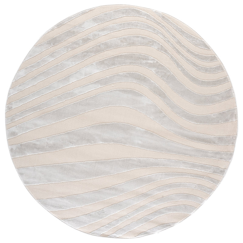 Saylor 100 Performance Abstract Indoor Rug, Round 6'3"