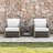 Seehill 3-Piece Patio Furniture Set, Aluminum Patio Bistro Set With Washable Cushions, Rope Weave Patio Conversation Set With Side Table, Outdoor Furniture Set For Garden, Balcony, Deck, Gray Oak