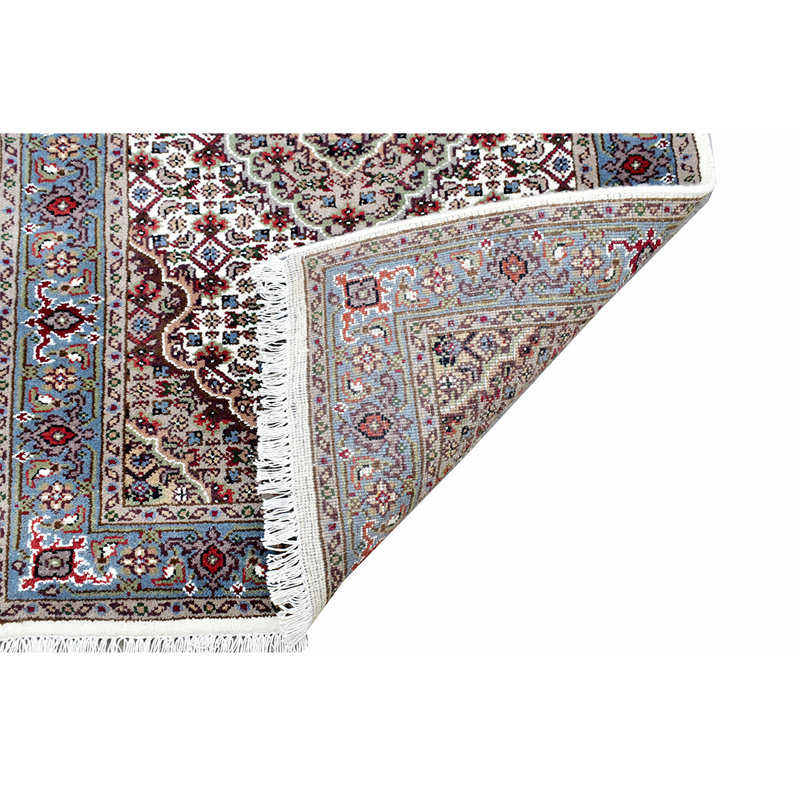 Wool Oriental Area Rug in Ivory, Runner 2'6" x 6'