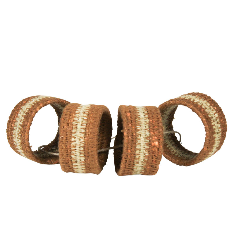 Rond de serviette, ruppie maritime, ensemble / 4, Rouille