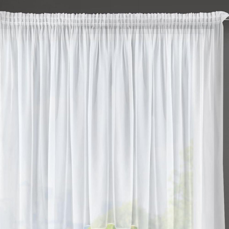Solid Colour Tailored Window Pelmet, White