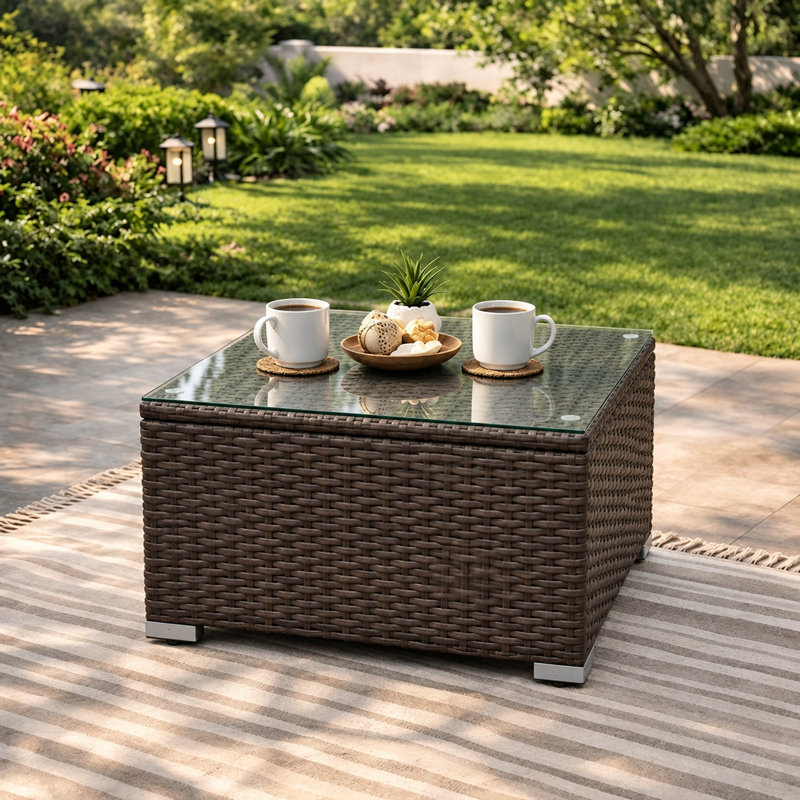 Table basse Bouscat, Marron foncé