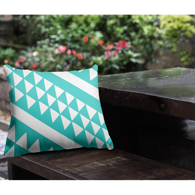 Housse de coussin d'extérieur carré et insert, Menthe, L 19 po x H 19 po