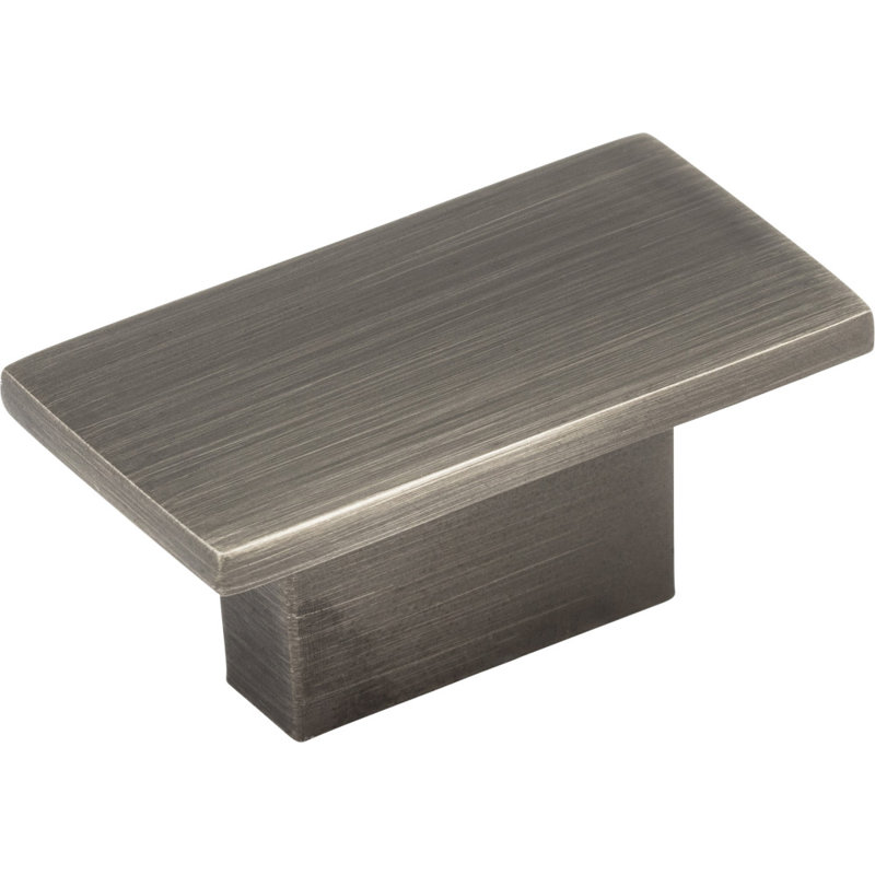 Mirada Rectangular Knob, Brushed Pewter