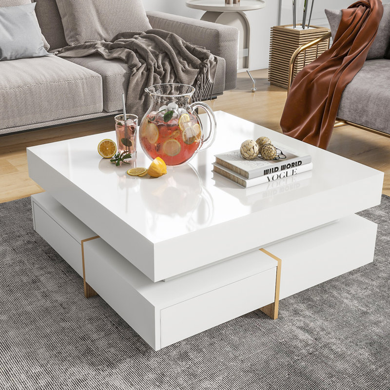Table basse Cristache, Blanc