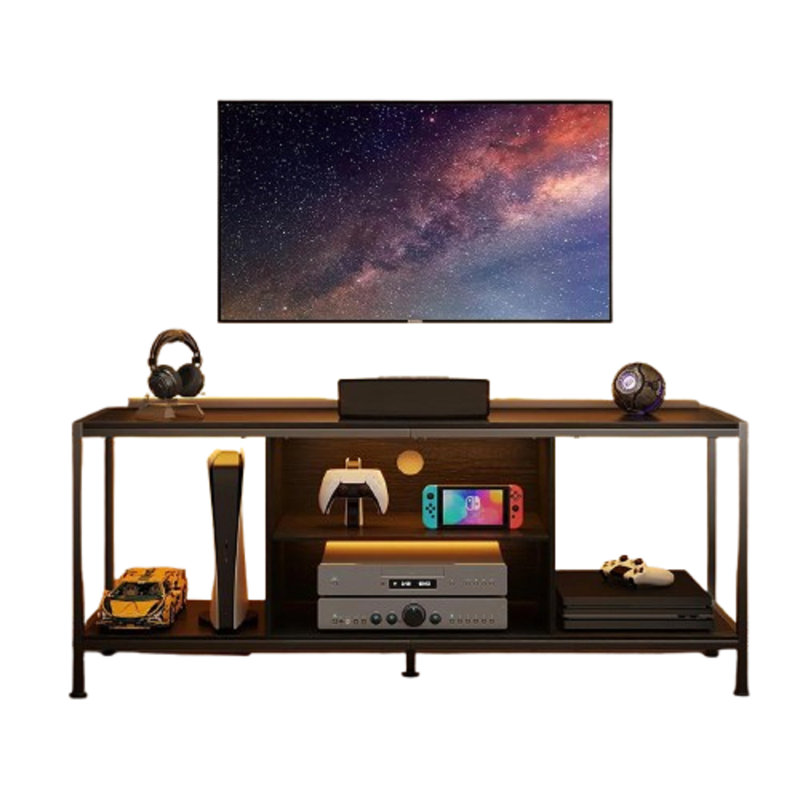 Nasha Large Capacity And Multi- Purpose Tv Stands For Tvs Up To 55, Rustic Brown/Black