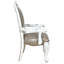 Chaise avec accoudoirs taupe et blanc cassé (2) - 2 chaises ornées et élégantes avec garniture