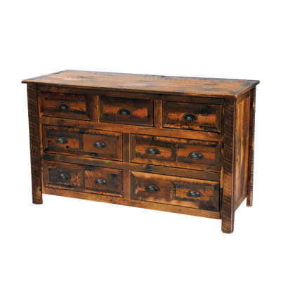 Fireside Lodge Barnwood Seven Drawer Dresser - Standard Line