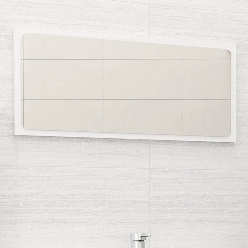 Miroir de salle de bain avec miroir de salle de bain, 14,5 po x 31,5 po, Blanc