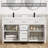 60" Double Bathroom Vanity Base Only, Sink not Inlcuded-112234653