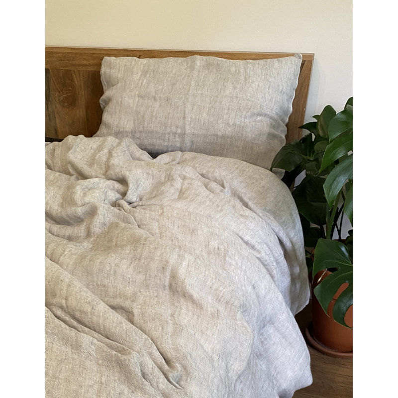 Garment Washed Reversible Duvet Cover, Grey