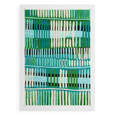Teal Pattern I -Canvas Print Only - NOT FRAMED