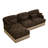 Modern Sofas, 100 Inch Chenille Leopard L Shape, Movable Ottoman For Home