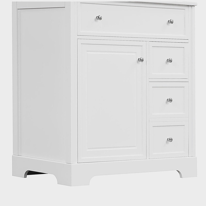 Meuble-lavabo 30 po avec comptoir, meuble-lavabo avec porte et deux tiroirs