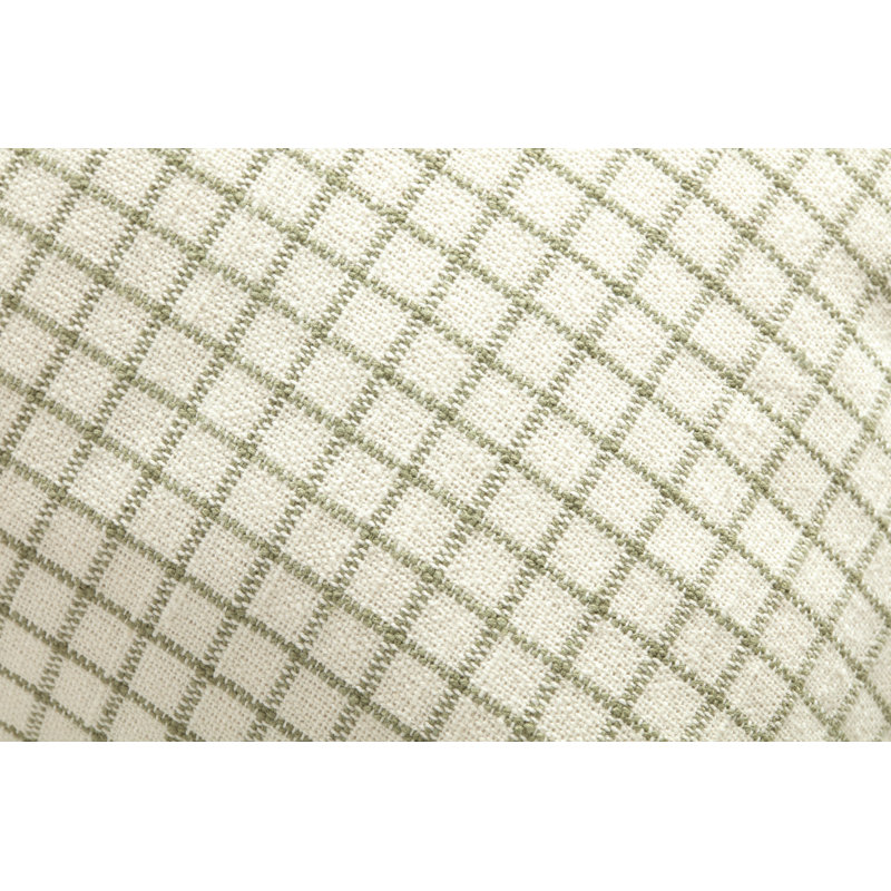Dinah Ivory and Moss Cotton Blend 16'' x 26'' Throw Pillow