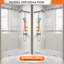 Porte de douche coulissante l 66 po x H 76 po, verre trempé 3/8 po (10 mm), rail en acier inoxydable, glissement en douceur, portée réglable de 4 po, installation à gauche / droite-119734916