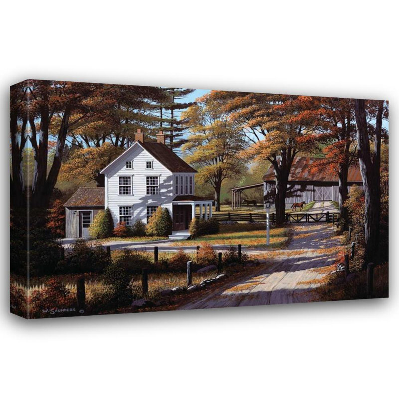 Art sur toile tendue avec Art Gallery Saunders, Bill: Rustling Leaves, H 28 po x l 40 po