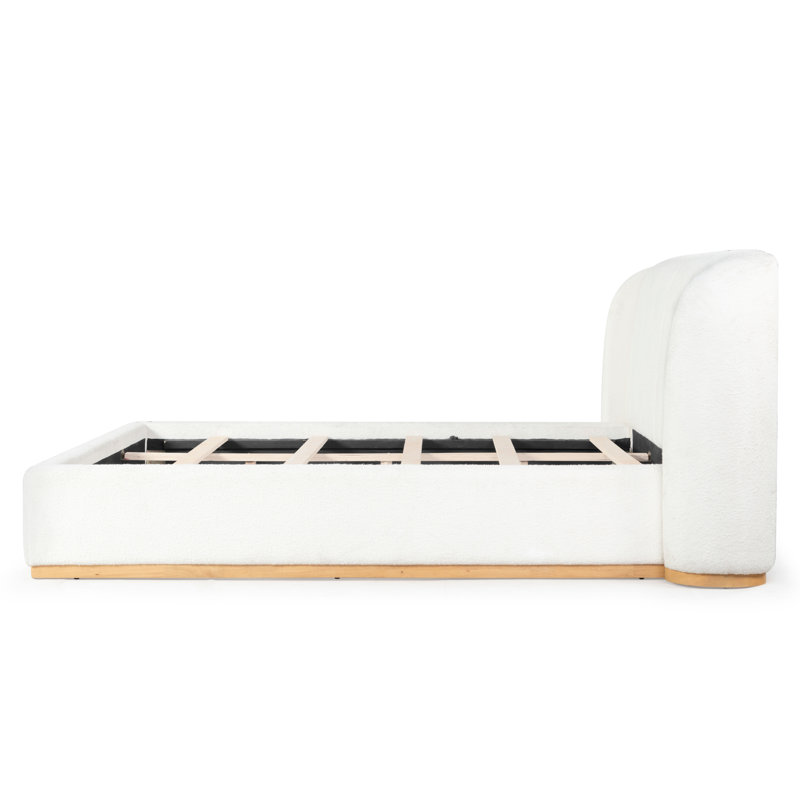 Martynia Boucle King Bed, Ivory, Queen
