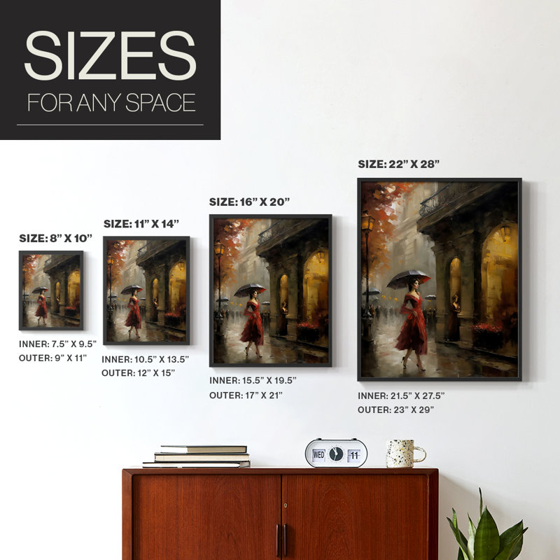 Reproduction encadrée WOMEN Series CDLV III - bois massif, H 30 po x l 24 po, Noir