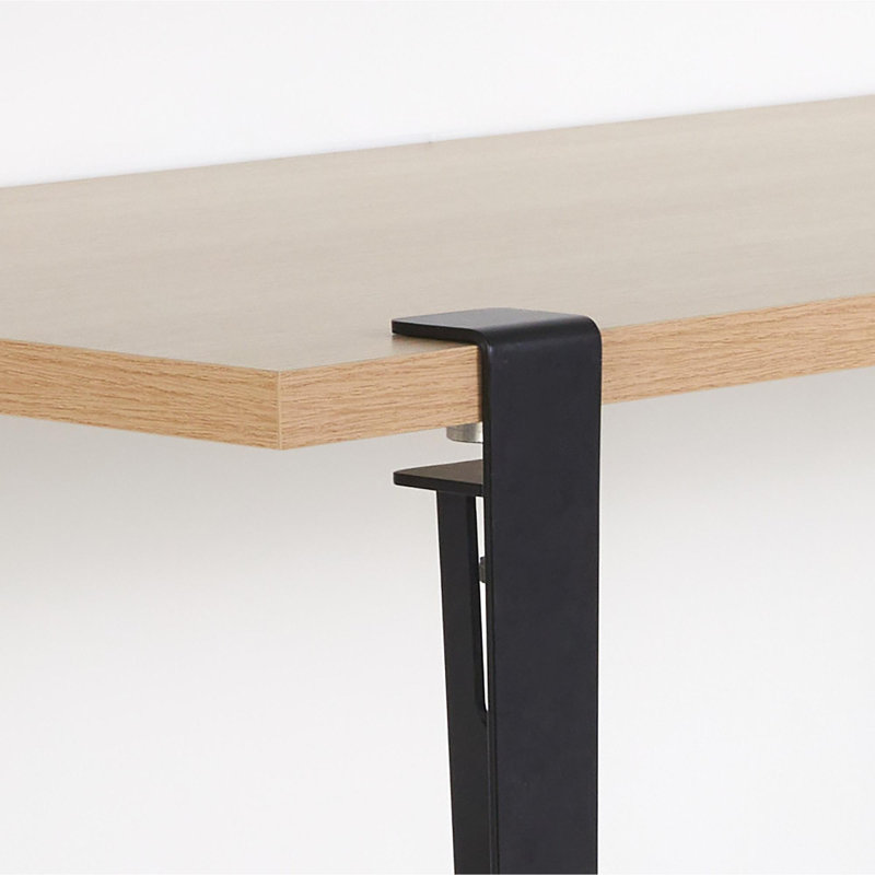 Table de salle à manger moderne pour 4 personnes, finition noire et bois, 47,2 po x 29,5 po x 23,6 po | 100% panneau de particules enduit de mélamine, épaisseur de 0,8 pouce | Pieds de fixation en acier durable, installation facile et rapide, meuble plat