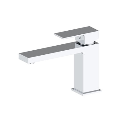 Robinet de baignoire carré à fixation sur le comptoir en chrome poli Sacha