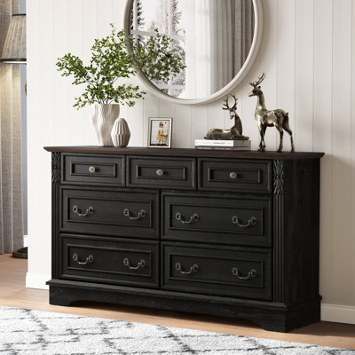 Antique Farmhouse 7-drawer Dresser – Bedroom Storage Chest
