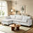 Modular L-Shape Sectional Sofa with Ottoman