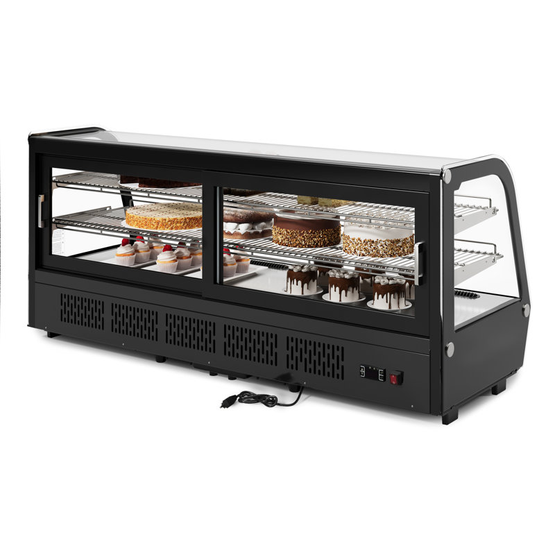 60 in. Countertop Bakery Display Refrigerator in Black, 8 cu. ft. (CDC-8C-BK), Black