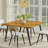 Lowry Square Dining Table, Modern Industrial Style with Metal Legs, Seats 8-100083376-100083375