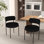 Ensemble de chaises rembourrées Boucle avec coussin large et dossier incurvé pour la salle à manger, la cuisine et le salon