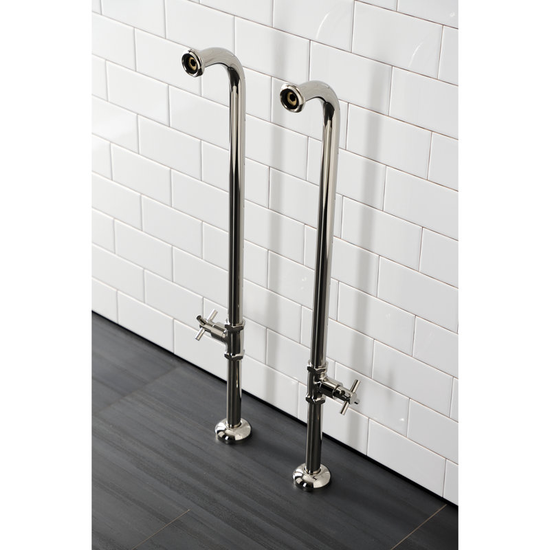 Kingston Brass Concord Freestanding Tub Supply Line, Polished Nickel