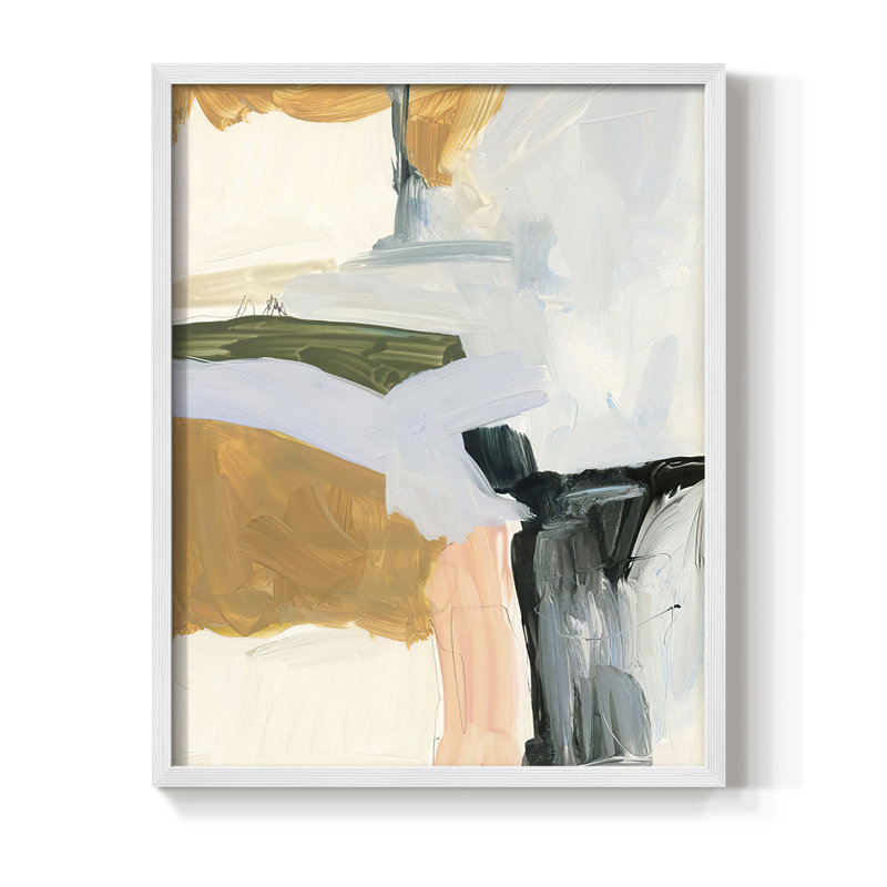 Palette Meld II, reproduction encadrée - bois massif, Cadre simple blanc, H 20 po x l 16 po
